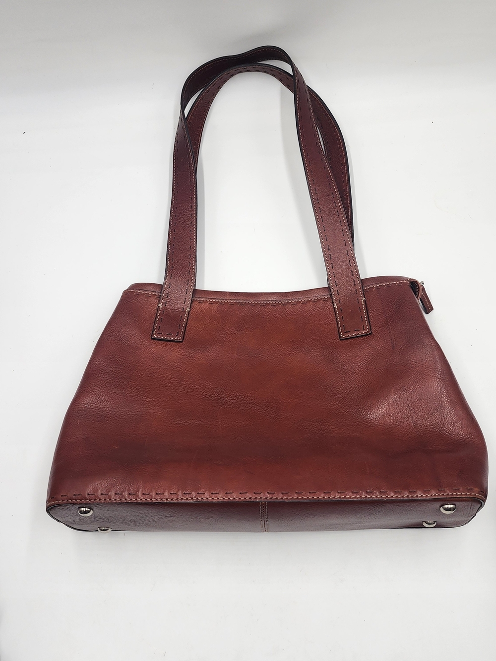 FOSSIL Vintage Brown Leather Shoulder Bag Purse ZB9099